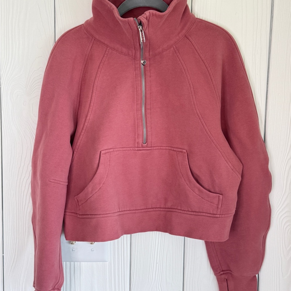 SCUBA OVERSIZED FUNNEL NECK HALF ZIP IN BRIER ROSE XS/S